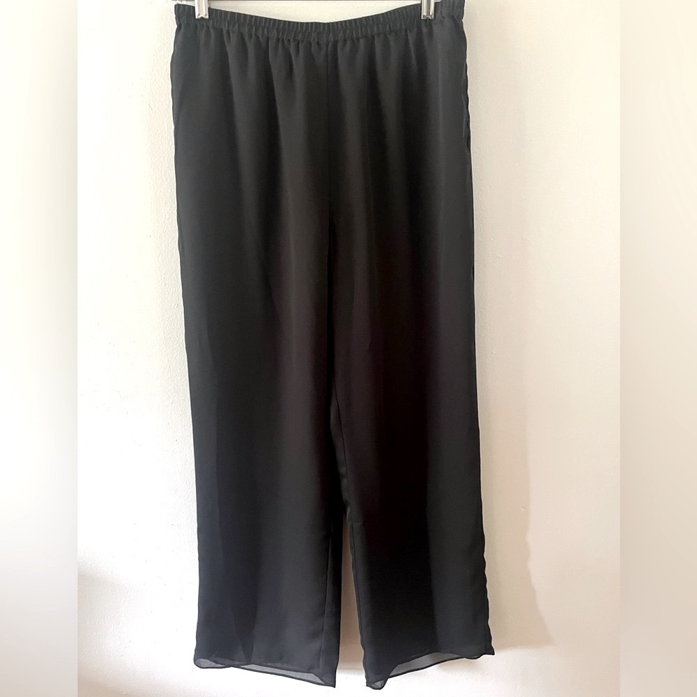 Draper’s & Damon’s Petite Large Lightweight Sheer Black Dress Pant